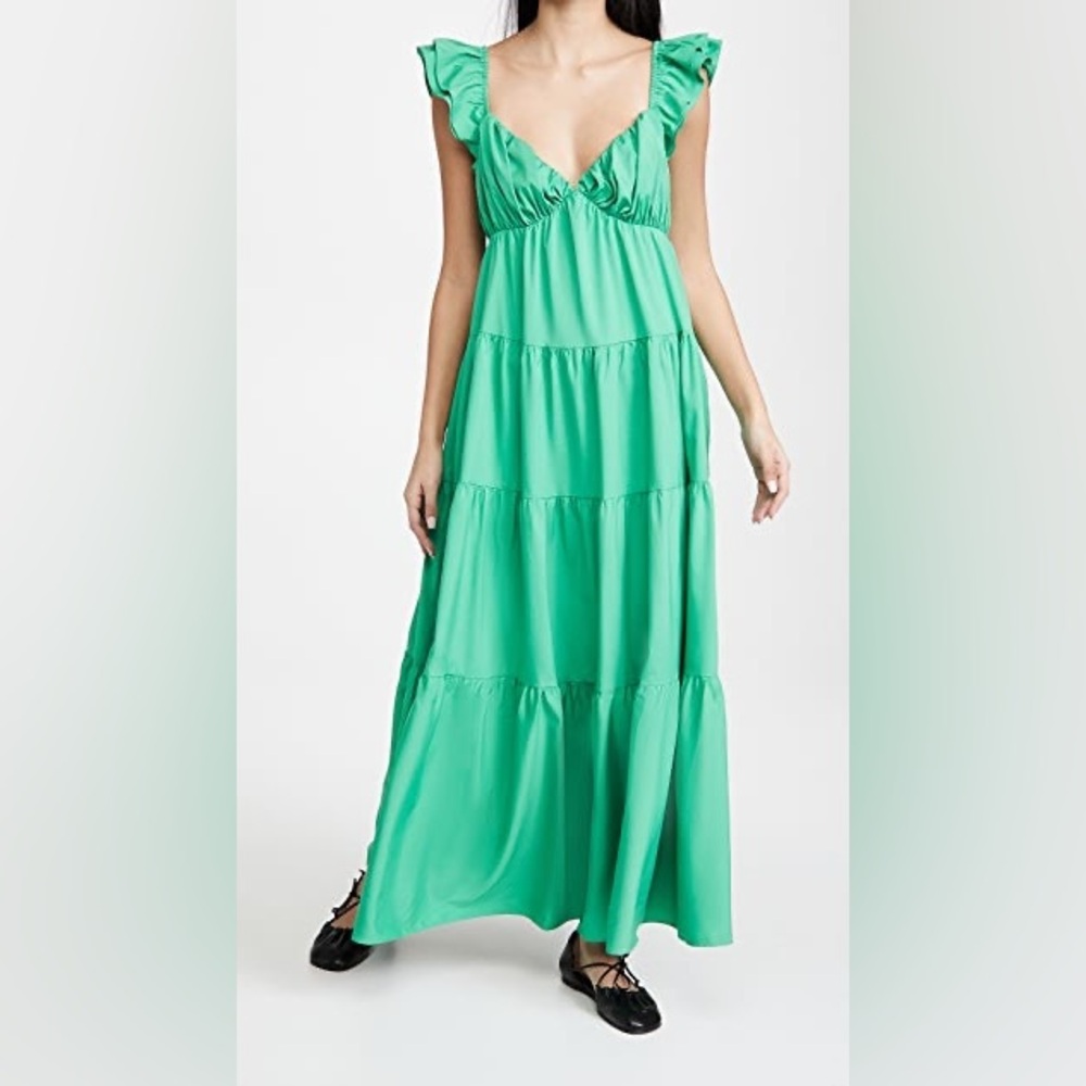 English Factory Green Maxi Dress
